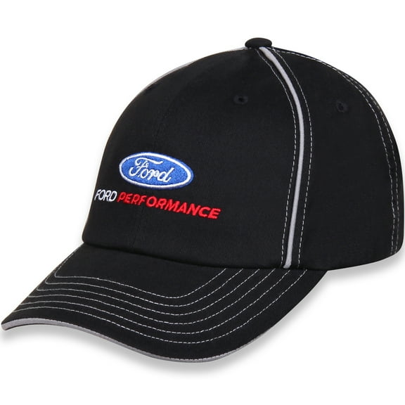 Ford Performance Men's Licensed Embroidered Logo Adjustable Hat Cap - Black