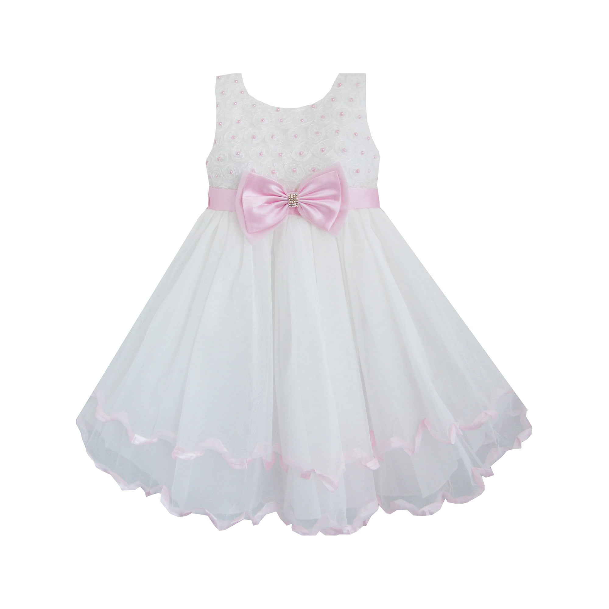 Sunny Fashion Girls Dress Pink Rose Pageant Tulle Wedding Kids 7 8 Years Other