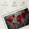 thumbnail image 6 of Elephant Stock Boulder World Map Wall Art - Horizontal Multi Panel Canvas - Living Room Wall Decor - Map Multi Panel - Black And Gray Decor - 57" x 36", 6 of 8