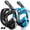 Black & Blue - L/XL, variant on AEGEND Full Face Snorkel Mask for Adults, 180° Panoramic View Dry Top Snorkeling Gear with Anti-Fog Lens, Dual Airflow System & Quick Release Handle, Black - S/M