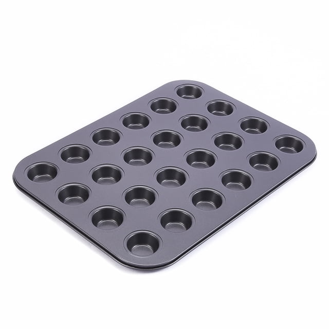 Molde de acero al carbono antiadherente espesado para pasteles, utensilios multifuncionales para hornear, bandeja para hornear de 6, 12 y 24 agujeros
