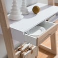 thumbnail image 3 of Furniture of America Beniford Modern 33.75 in Metal Portable Leaning & Ladder Desk, Drawer Included, White/Brown, 3 of 6