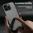 thumbnail image 4 of Allytech Business Case for iPhone 15 Pro Max, [Slim & Lightweight] Silky Feel PU Leather Shockproof Anti-Fingerprint Case Support Magnetic Car Mount for iPhone 15 Pro Max - Darkgray, 4 of 8