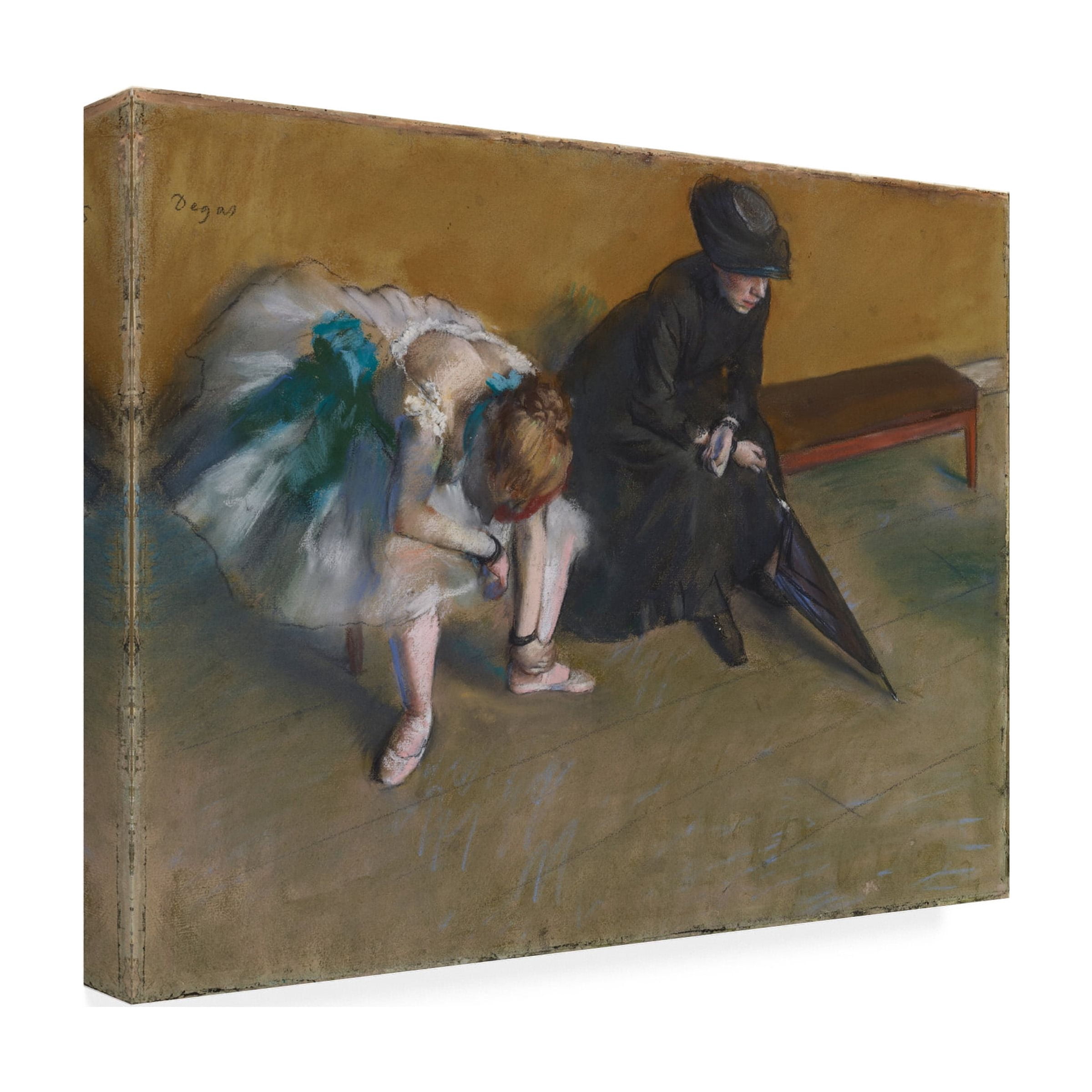 Degas 'Waiting' Canvas Art
