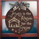 thumbnail image 3 of Letrero navideño redondo para puerta, adorno colgante rústico de madera para puerta delantera, 3 of 5