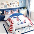 thumbnail image 2 of meiyoeat Ball Sport Games 7-Piece Twin Bedding,Baseball Theme Initial Letter L Bedding Comforter Set For Boy,Reversible, 2 of 7