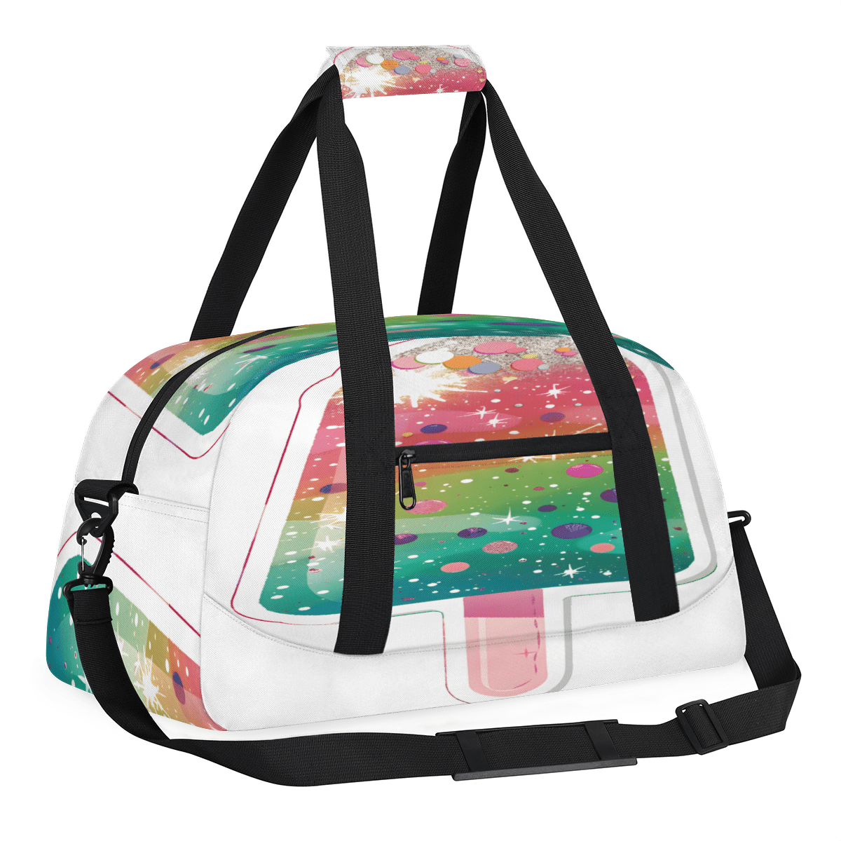 Herdesigns Ice Cream Sports Duffle Bag for Women & Men, Cute Ice Cream Gym Bag Dance Bag Overnight Bag Carry On Weekender Travel Bag