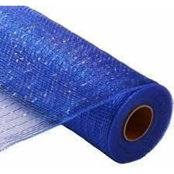 Decorative Floral Mesh 21 Inches x 30 Ft Royal Blue