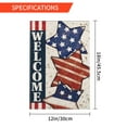 thumbnail image 3 of 4th of July Garden Flag Stars Patriotic Striped Welcome Independence Day Memorial Day Flags Outdoor Yard Decoration 12x18 Inch, 3 of 6
