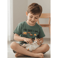 thumbnail image 5 of BemeyourBBs Infant God Say I Am Toddler Baby Boy Christening Clothes Shorts Set Kids Baby Summer Outfits Short Sleeve Vehicles Print T-Shirt Shorts Pockets, 5 of 9