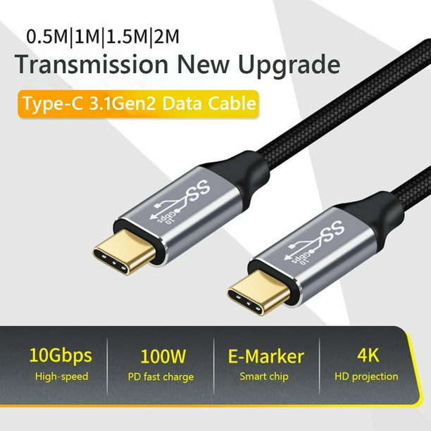 Fast Charger Cable 4K HD 5A 20V 10Gbps Data Sync Cable Cord Compatible