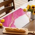 thumbnail image 3 of Placemats Set of 6, Abstract Marble Place Mats Marble Pink Tablemats Washable Placemat Table Decoration for Kitchen Table Dinner Party Home Decor Indoor Outdoor 13x19 Inch, 3 of 9