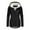 Black, variant on Women's Plus Size Winter Coat Recycled Puffer Jacket Warm Thicken Parka Overcoat with Removable Hood