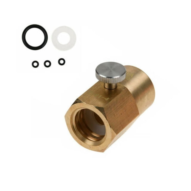 OUNONA Soda Machine Adapter 1 Set Golden Hose Adapter for Co2 Transfer Home Use