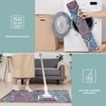 thumbnail image 6 of Red Floral Square Pattern Kitchen Rugs Sets Of 3,Kitchen Runner Rugs Non Skid Washable,Decorative Kitchen Floor Mats for Kitchen,Sink,Laundry,17"x30"+ 17"x47" + 17"x59", 6 of 6