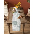 thumbnail image 5 of Coastal Ocean Table Runner 72 Inches, Sage Green Grey Coral Starfish Shell Bed Runner Dresser Scarves Tabletop for Indoor Outdoor Parties/Ceremony/Banquet, 13" x 72", 5 of 8