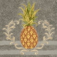 thumbnail image 3 of Authentic Hotel and Spa Turkish Cotton Pineapple Embroidered Dark Grey 2-piece Towel Hand Set, 3 of 3