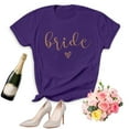 thumbnail image 2 of Fgnfyis Mode pour Femmes Hauts Décontractés Manches Courtes Col Rond T-Shirt Imprimé Ample Hauts pour Femmes Violet G, 2 of 4