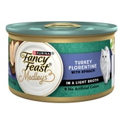 Purina Fancy Feast Medleys Wet Cat Food, Turkey Florentine & Spinach, 3 oz Cans