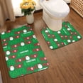 thumbnail image 2 of Yiaed Cute Santa Print Bathroom Mat Set 2 Pieces Mat Anti-Skid Pad Ultra Soft and Absorbent Bathroom Bath Mat Contour Bath Rugs for Toilet Base, 2 of 6
