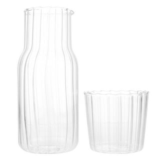 Glass Carafe Bottle Jug Lid Water Juice Clear Big Drink Pitcher 1 L / 1.7L  Ikea