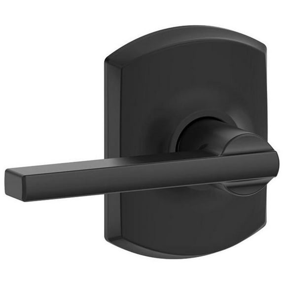 Schlage F10-Lat-Grw Latitude Passage Door Lever Set - Black