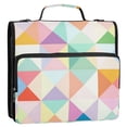 thumbnail image 5 of FORMRS Zipper Binder with Shoulder Strap 2-inch Ring 500 Sheet Capacity File Bag, Abstract Geometric, 5 of 5