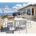 thumbnail image 4 of Compamia Artemis Outdoor Resin Patio Dining Arm Chair in White, 4 of 10