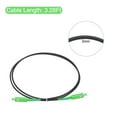 thumbnail image 2 of 1Pcs 3.3Ft Single Mode Simplex OS2 Fiber Optic Cable LSZH SC/APC-SC/APC Armored Jumper Optical Black with Adapter, 2 of 5