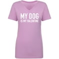thumbnail image 1 of My Dog Is My Valentine Womens V-Neck Tee, 1 of 3