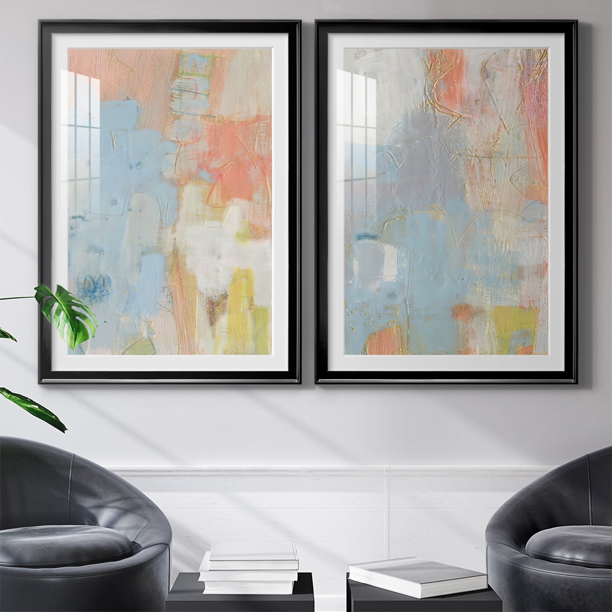 Wexford Home Cully I Premium Framed Print, 26.5" x 36.5" - Ready to Hang, Black (Set of 2)