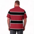 thumbnail image 5 of GrmtClth Men's Big & Tall Minimalist Simple Multi-Tone Stripe Tee Short Sleeve Collared Ultra Lightweight Golf Daily Apparel Red 3XL, 5 of 7