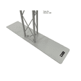 thumbnail image 2 of (2) Two Silver Metal 7"x29" Base For 6" Bolted Triangle Trusses DJ Lighting Arch, 2 of 2