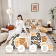 thumbnail image 3 of Homewish Gray Brown Boho Twin Comforter Sets,Vintage Daisy Floral Bedding Set,Light Gray Reversible,2 Pieces,1 Comforter and 1 Pillowcase, 3 of 7