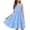 Baby Blue, variant on Arshiner Girls Summer Dress Bow-Tie Straps Sleeveless Flowy Ruffle Trim Boho Beach Casual Sundress