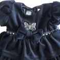 thumbnail image 2 of So La Vita Baby Girl's Butterfly Black Velvet Dress (24 Months), 2 of 4