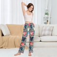 thumbnail image 4 of Dailycode Women's Pajama Pants Wide Leg Lounge Pj Bottoms With Pockets Watercolor Heart, 4 of 7