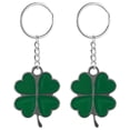 thumbnail image 1 of EeaseMX 2 llaveros de trébol de cuatro hojas, hermoso llavero de metal para bolso o llave (verde), 1 of 8