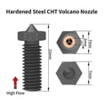 thumbnail image 3 of 2 Pcs Buse Volcan CHT Acier Trempé, Flux Élevé 0.4mm Extrudeuse Hotend Banmo, 3 of 5