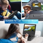 PJGCWB 9.5'' Portable DVD Player for Kids, 7.5'' Swivel Screen, Region Free for Car Travel