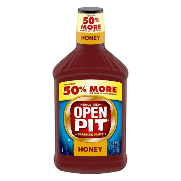 Open Pit Blue Label Honey Barbecue Sauce, Made With Pure Honey, 42 oz.