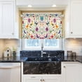 thumbnail image 5 of Yayeee Kitchen Curtains Tier Pair Light Filtering 27"x24" Rod Pocket Short Cafe Window Panel, Purple Cartoon Animals, 5 of 7
