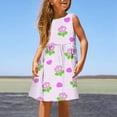 thumbnail image 2 of LUOGENLI Dresses for Girls 8-10 M Girls Fashion Cute Spring and Summer Printed Round Neck Sleeveless Casual Dress Girls Dresses Size 7-8 White Dresses for Girls 7-8 Fancy 11-12, 2 of 5