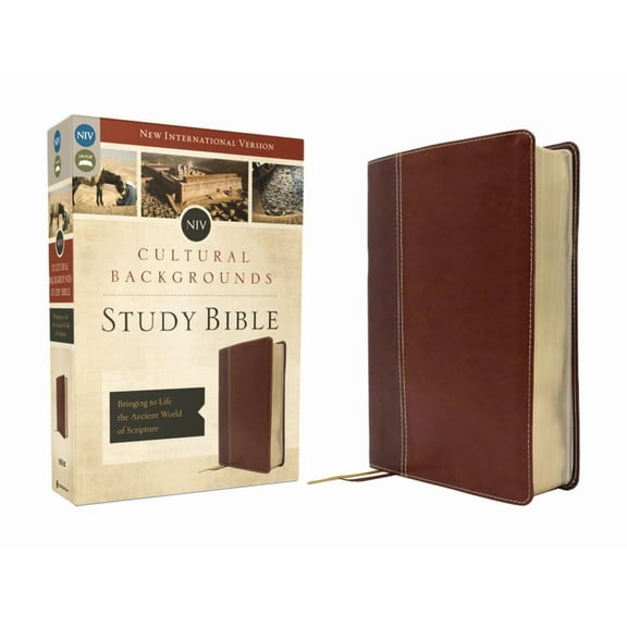 Niv, Cultural Backgrounds Study Bible (Context Changes Everything), Leathersoft, Brown, Red Letter: Bringing to Life the, (Hardcover)