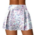 thumbnail image 4 of XIAOCHA Women's Iridescent Athletic Skirt High Waist Split Hem Skort Stretchy Casual Tennis Skort, 4 of 6