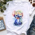 thumbnail image 3 of Camiseta Kawaii stitch para mujer, Tops de verano, camisetas con estampado de corazón de dibujos animados, camiseta de Anime, ropa para mujer, 3 of 5