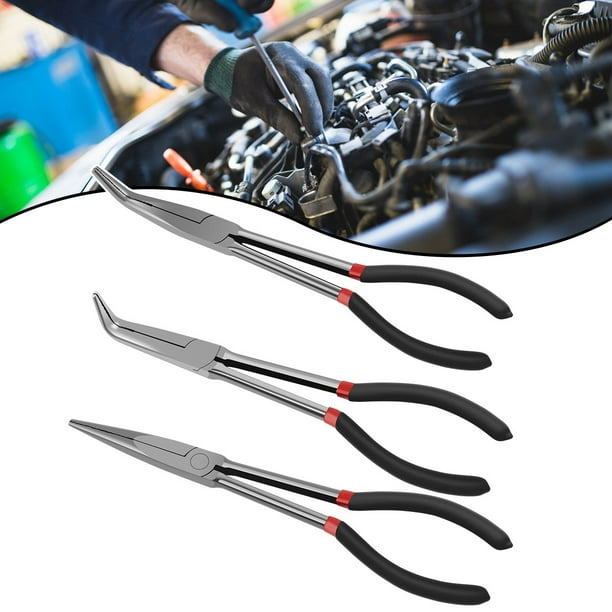 3/5Pcs Needle Nose Pliers Set 11 Inch Carbon Steel Long Reach