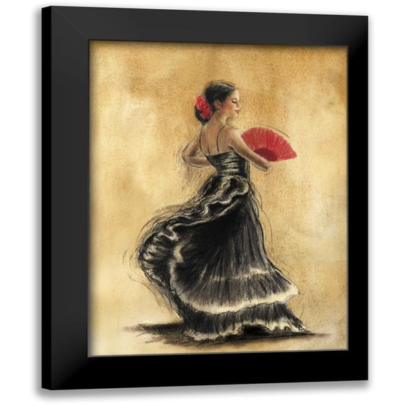Gold, Caroline 12x14 Black Modern Framed Museum Art Print Titled - Flamenco Dancer II