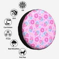 thumbnail image 6 of Kdxio Pink Donuts for Tire Cover Wheel Protectors Tyre Covers Weatherproof Wheel Covers Universal Fit for Trailer Rv SUV Truck Camper Travel Trailers 15 inch, 6 of 8