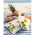thumbnail image 4 of Outdoor Throw Pillow Cover Spring Blooming Sunflowers White Waterproof Cushion Covers 2 Pack Farm Green Leaves Floral Pillow Cases Home Decoration for Patio Garden Couch Sofa, 4 of 7